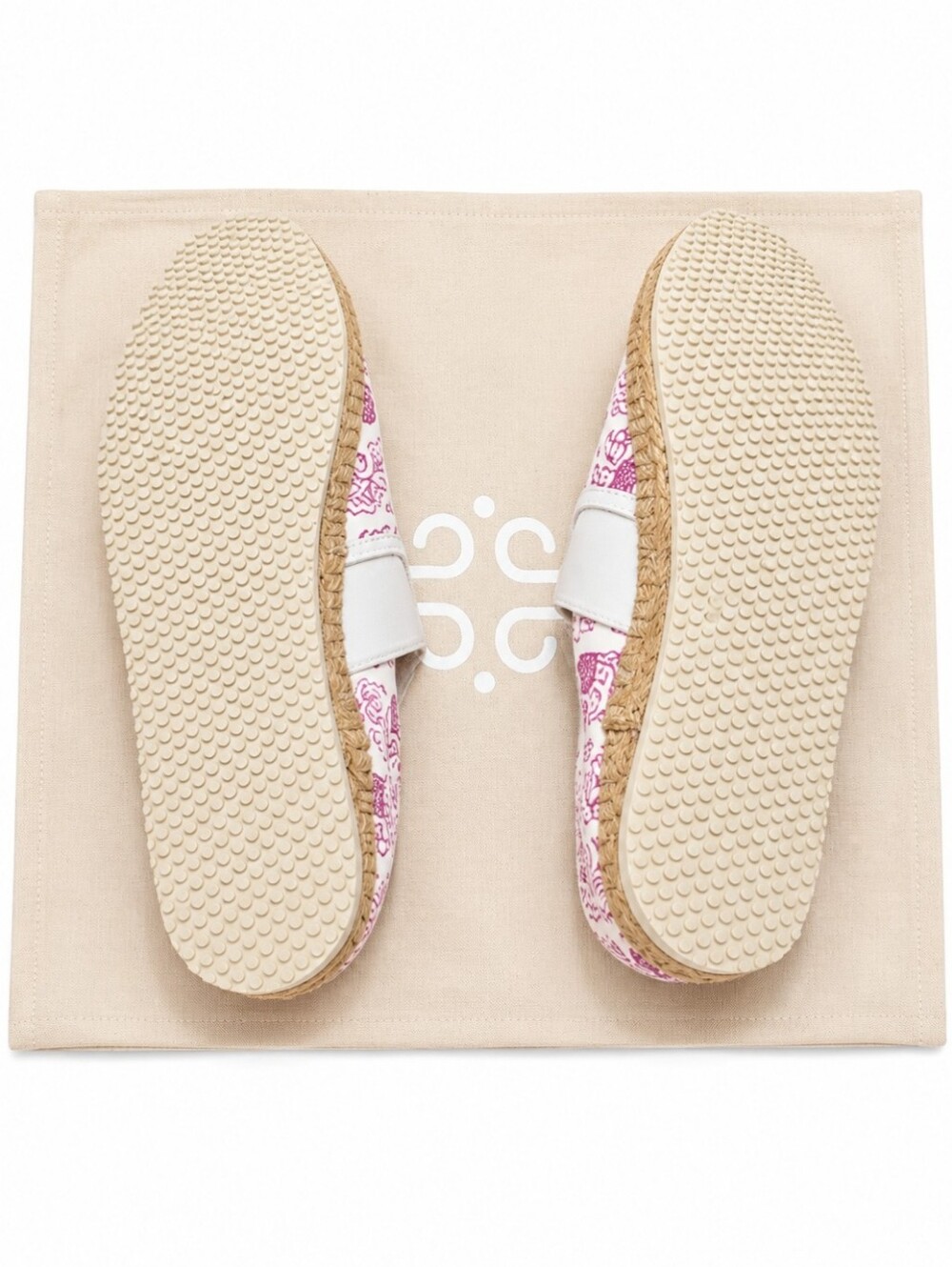 NIB House of Pom Elephant Pink Espadrilles Portugal Slip-On Flats Size 40 (W9) - Picture 3 of 6
